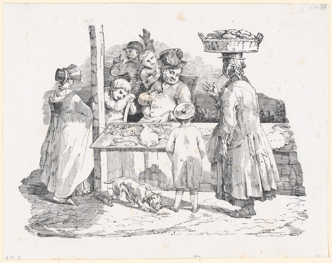 De slapende visverkoper (The Sleeping Fishmonger) door Theodore Gericault