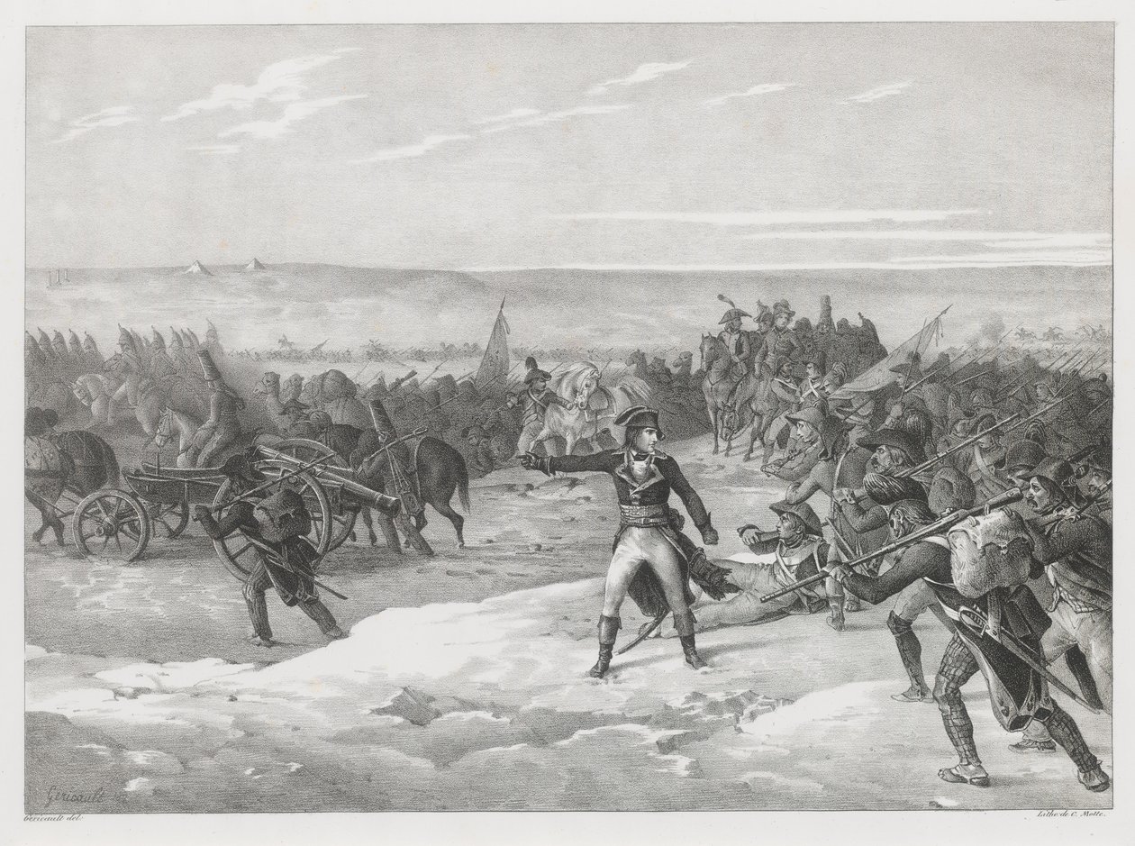 Tocht door de woestijn (March in the Desert) door Theodore Gericault