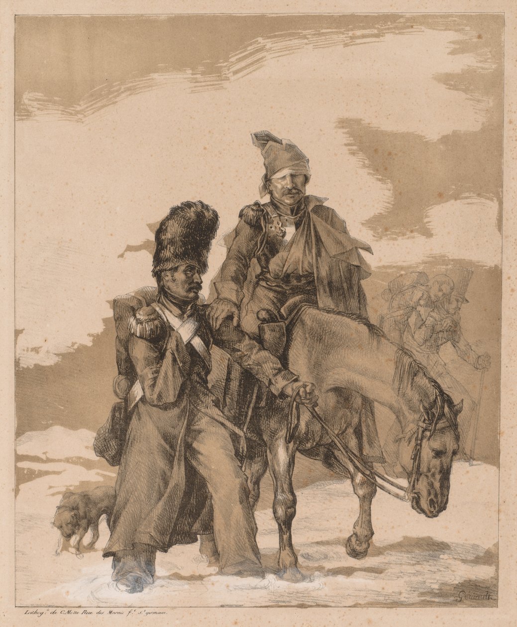 Terugkeer uit Rusland, c. 1818 door Theodore Gericault