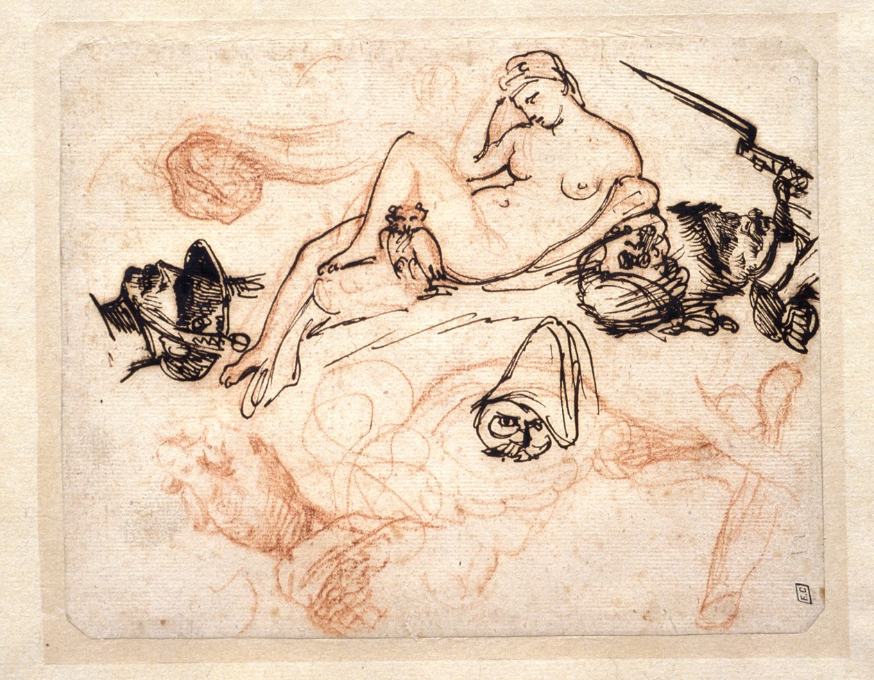 Studieblad met Michelangelo