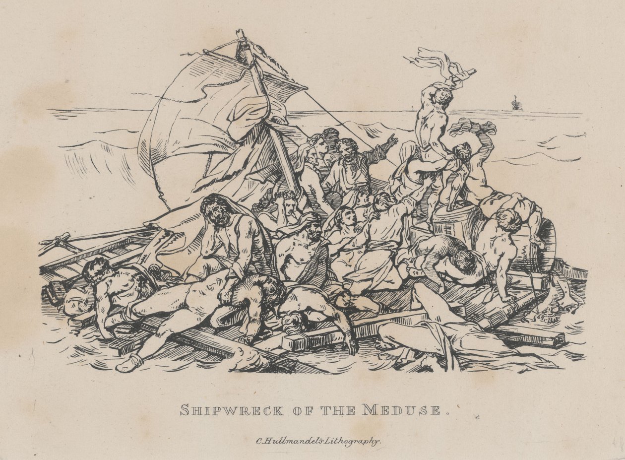 Het schipbreuk van de Medusa (La Radeau de la Méduse) door Theodore Gericault