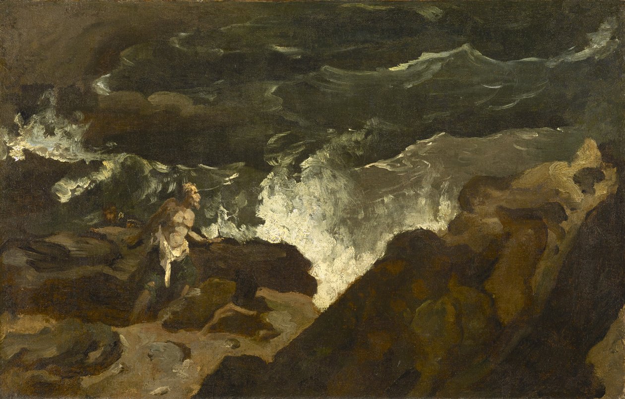 Schipbreuk op een Strand door Theodore Gericault