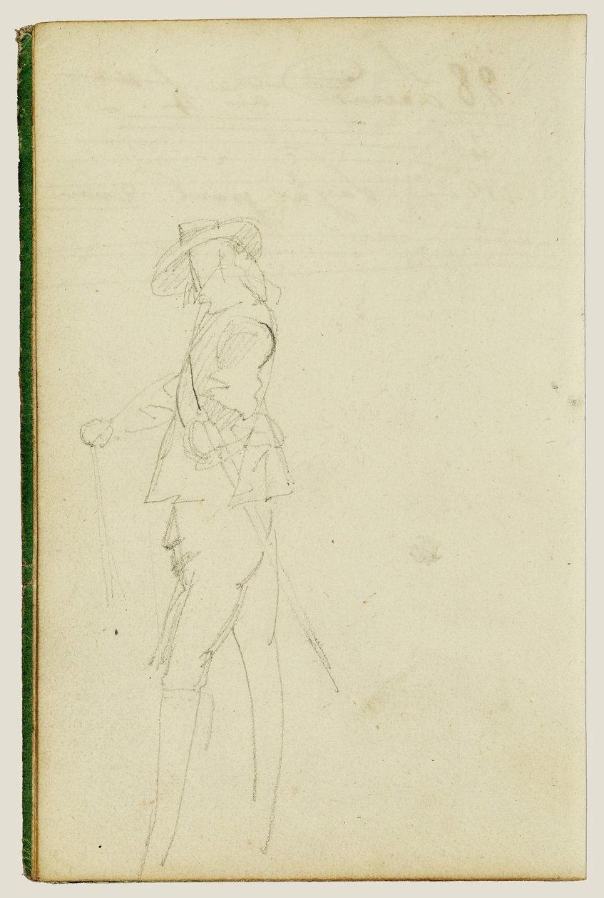 Staande cavalier door Theodore Gericault