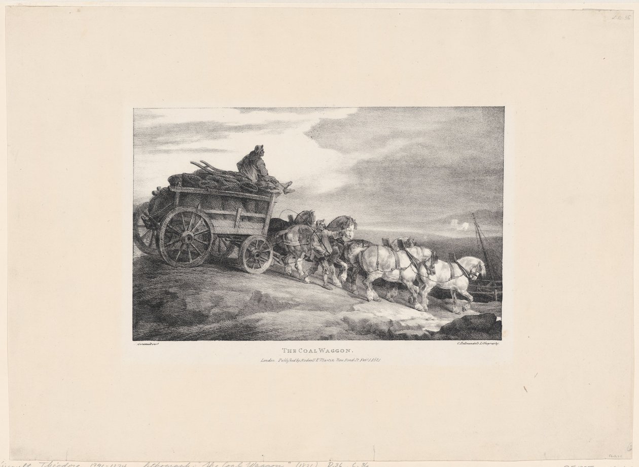 De kolenwagen door Theodore Gericault
