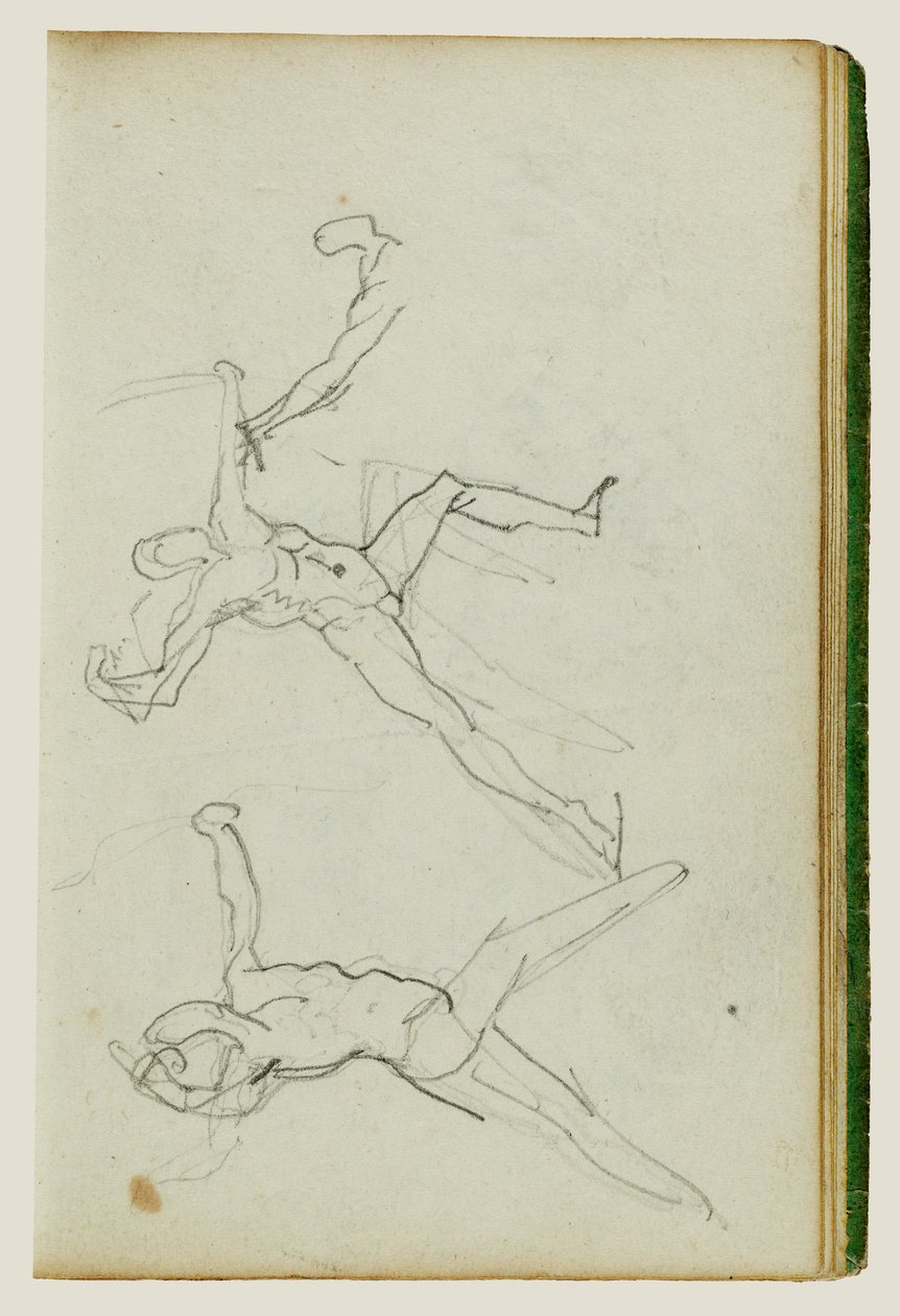 Drie studies van een boogschutter door Theodore Gericault