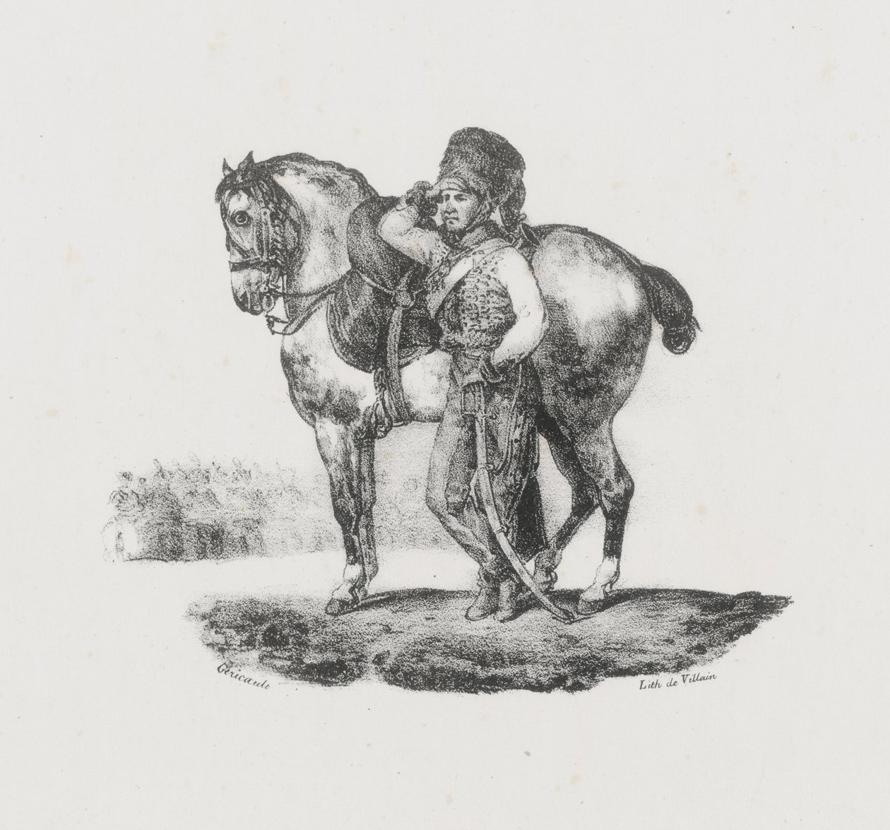 Huzarentrompettist (Hussar Trumpeter) door Theodore Gericault
