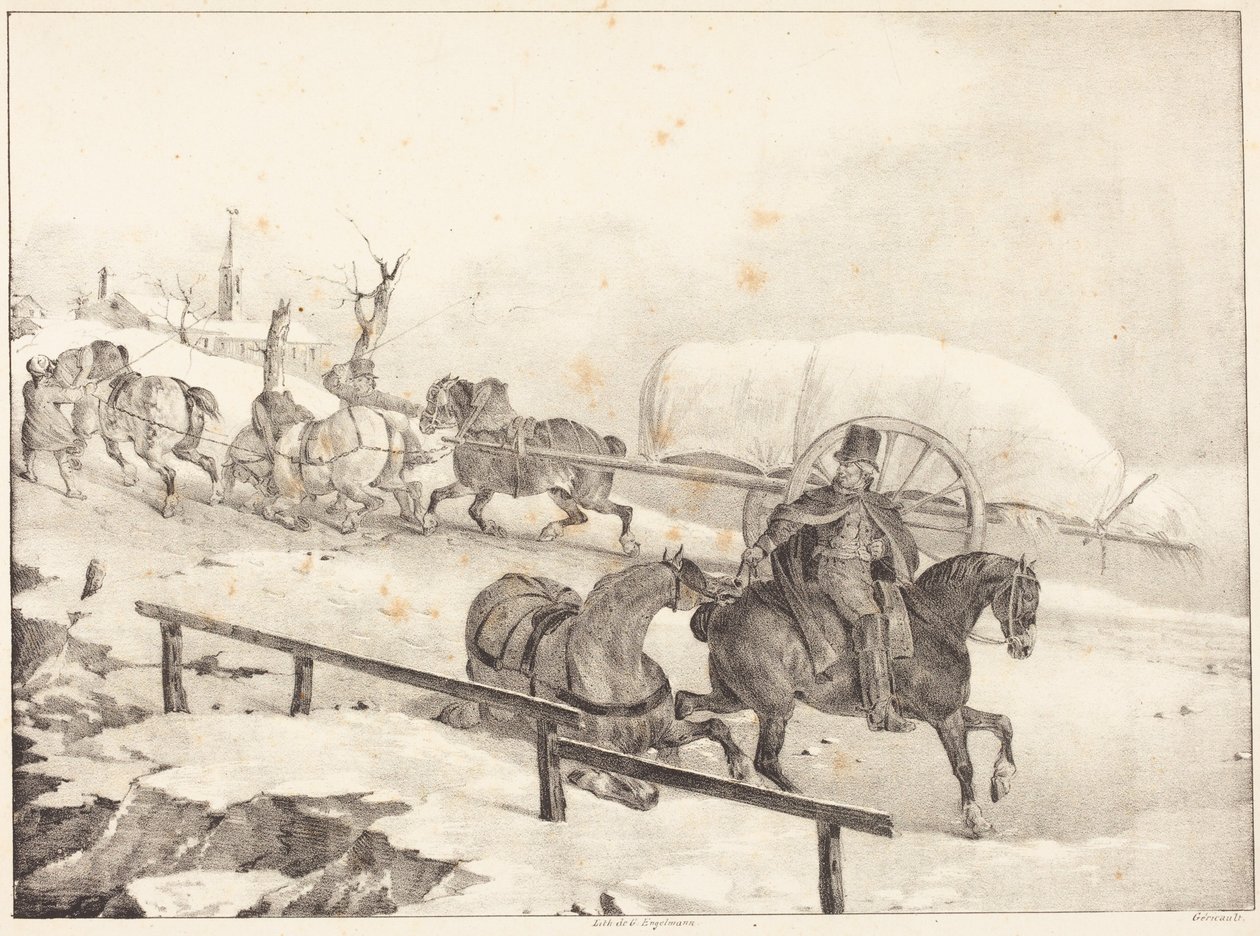 Wagoner Climbing a Hill (Vrachtwagen die een heuvel oprijdt) door Theodore Gericault