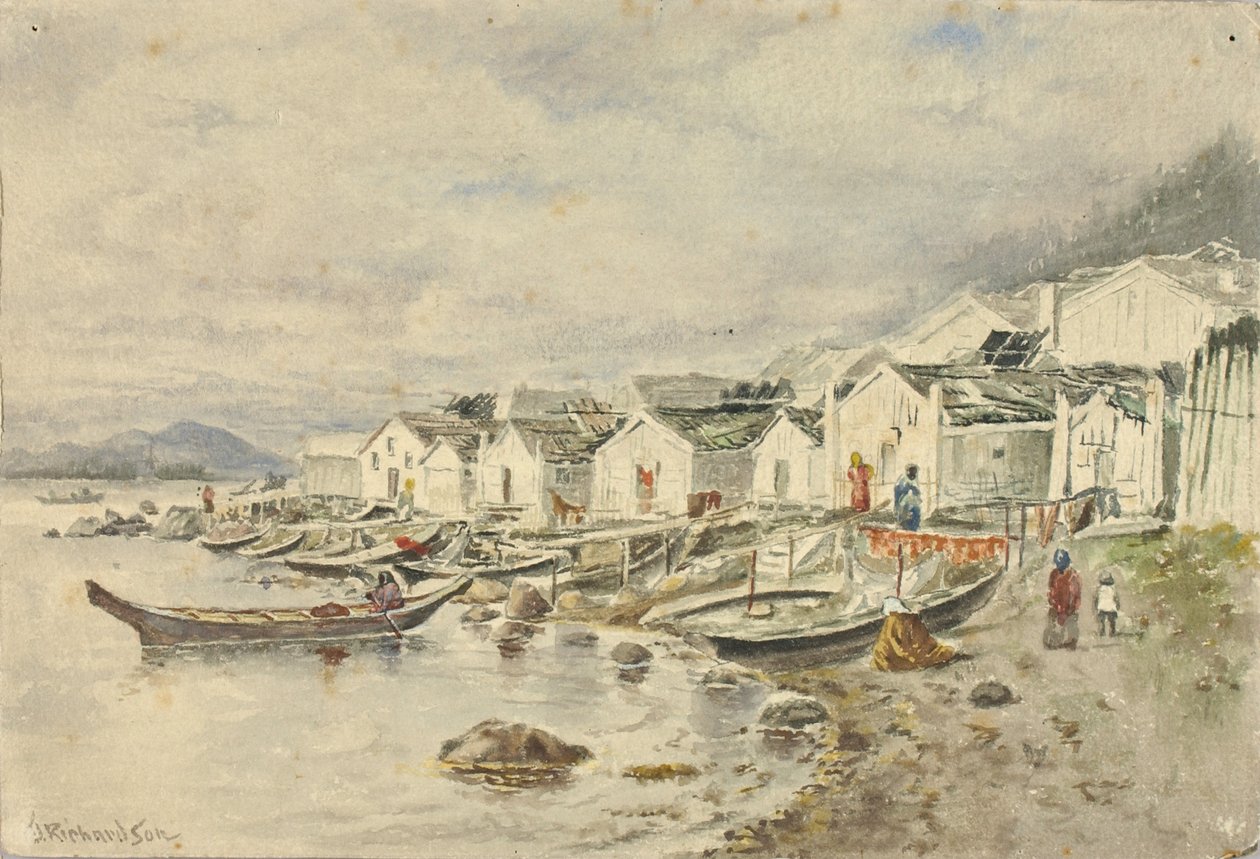 Het Ranch Inheemse Dorp, Sitka door Theodore J. Richardson