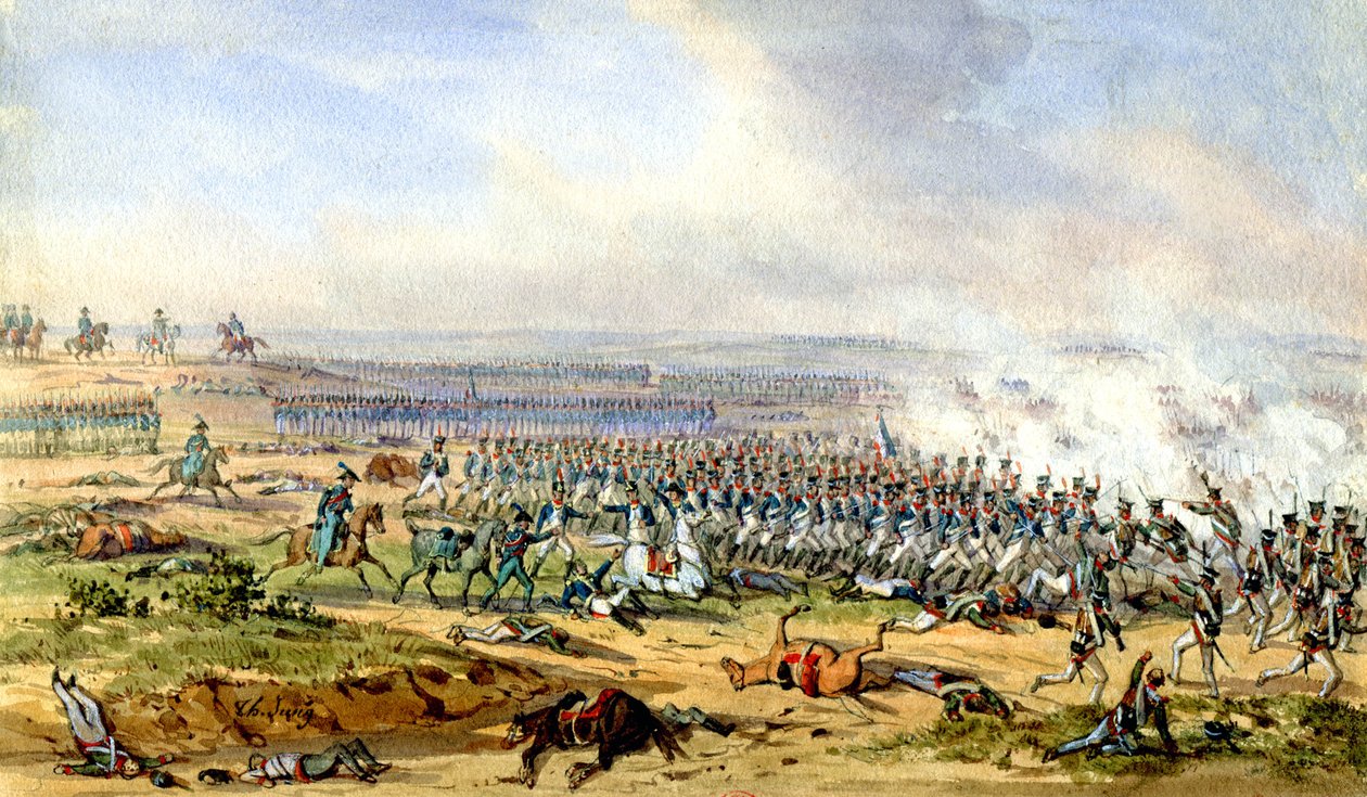 Slag bij Austerlitz door Theodore Jung