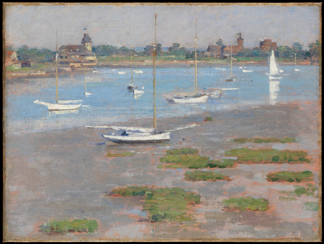 Laagwater, Riverside Yacht Club door Theodore Robinson