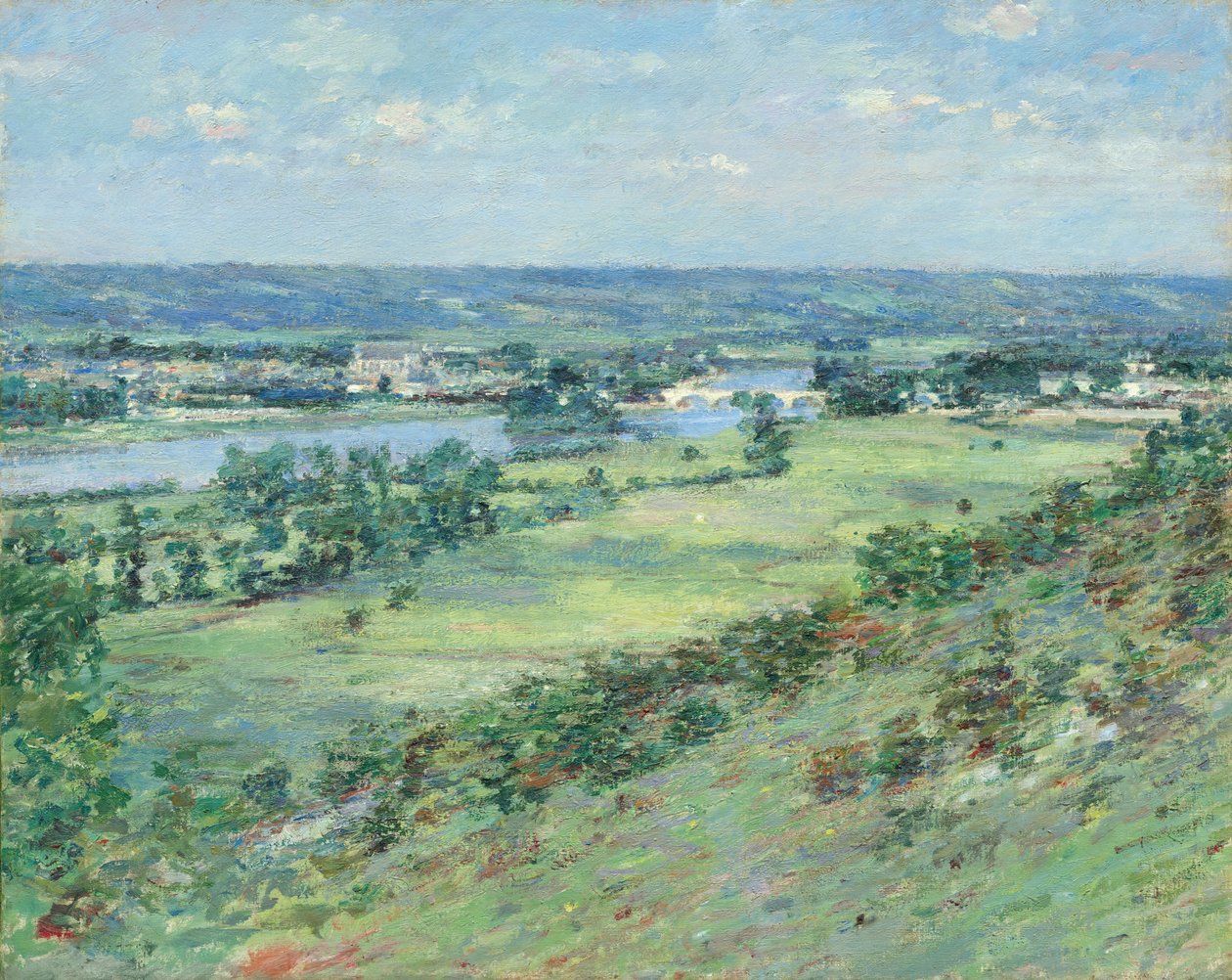 De Vallei van de Seine, vanaf de Heuvels van Giverny, 1892 door Theodore Robinson