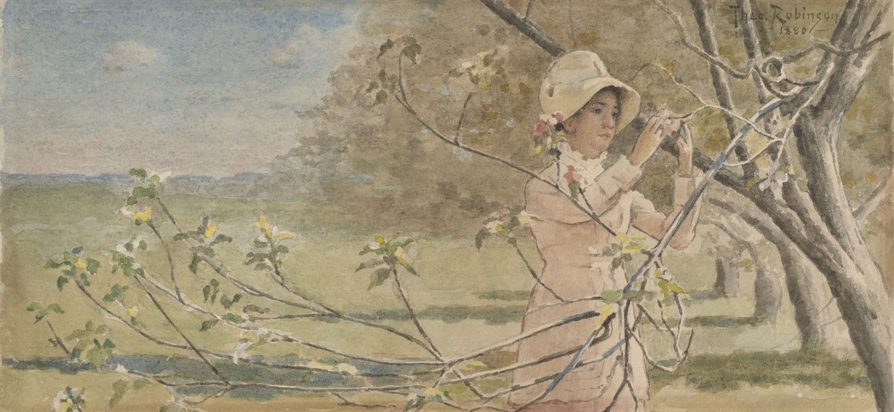 Onder groene appeltakken door Theodore Robinson