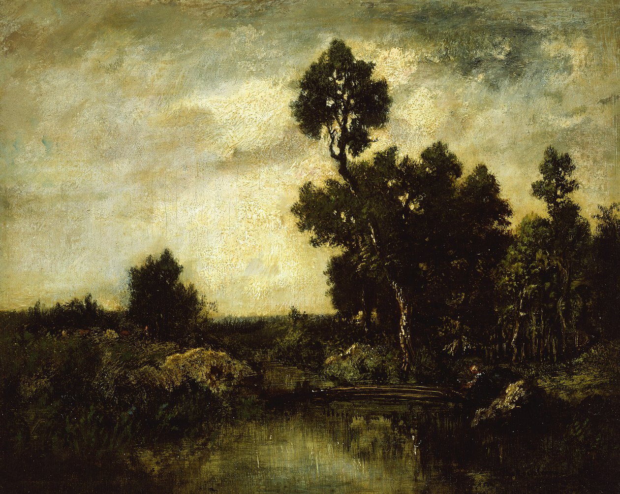 Landschap door Theodore Rousseau