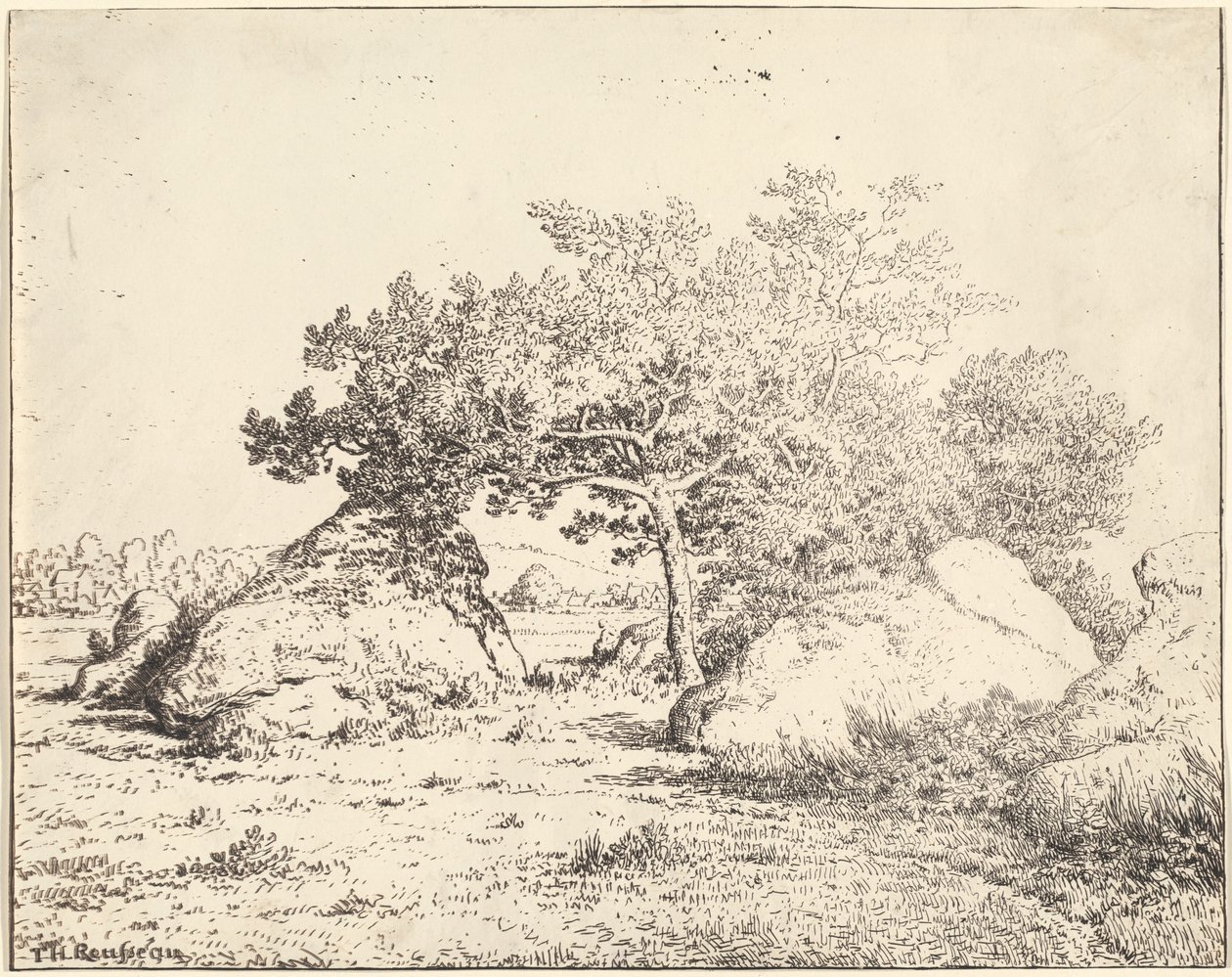 De Kersenboom van La Plante à Biau door Theodore Rousseau