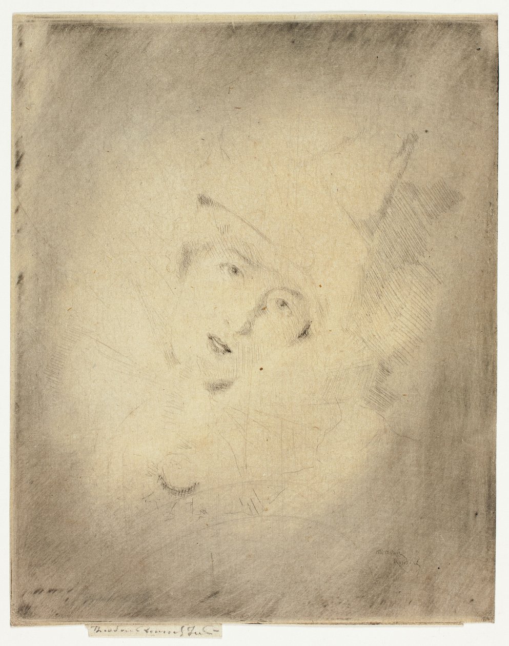 Pierrot, portret van mevrouw A. C. door Theodore Roussel