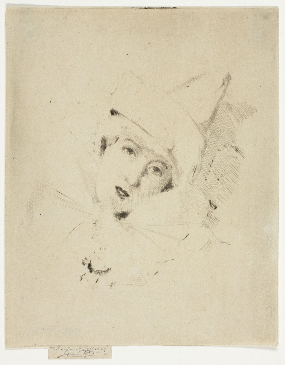 Pierrot, Portret van Lady A. C. door Theodore Roussel