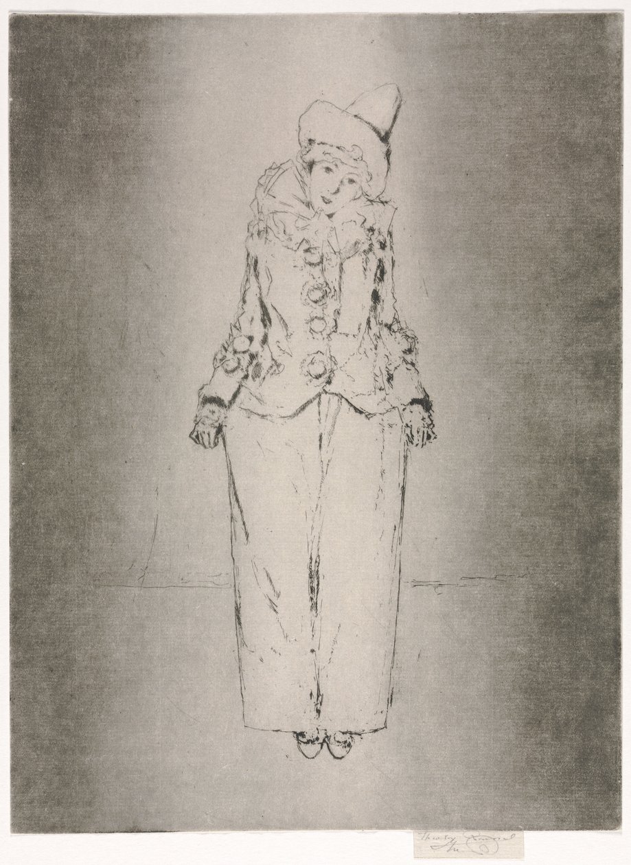 Pierrot en Pied, Portret van Lady A. C. door Theodore Roussel