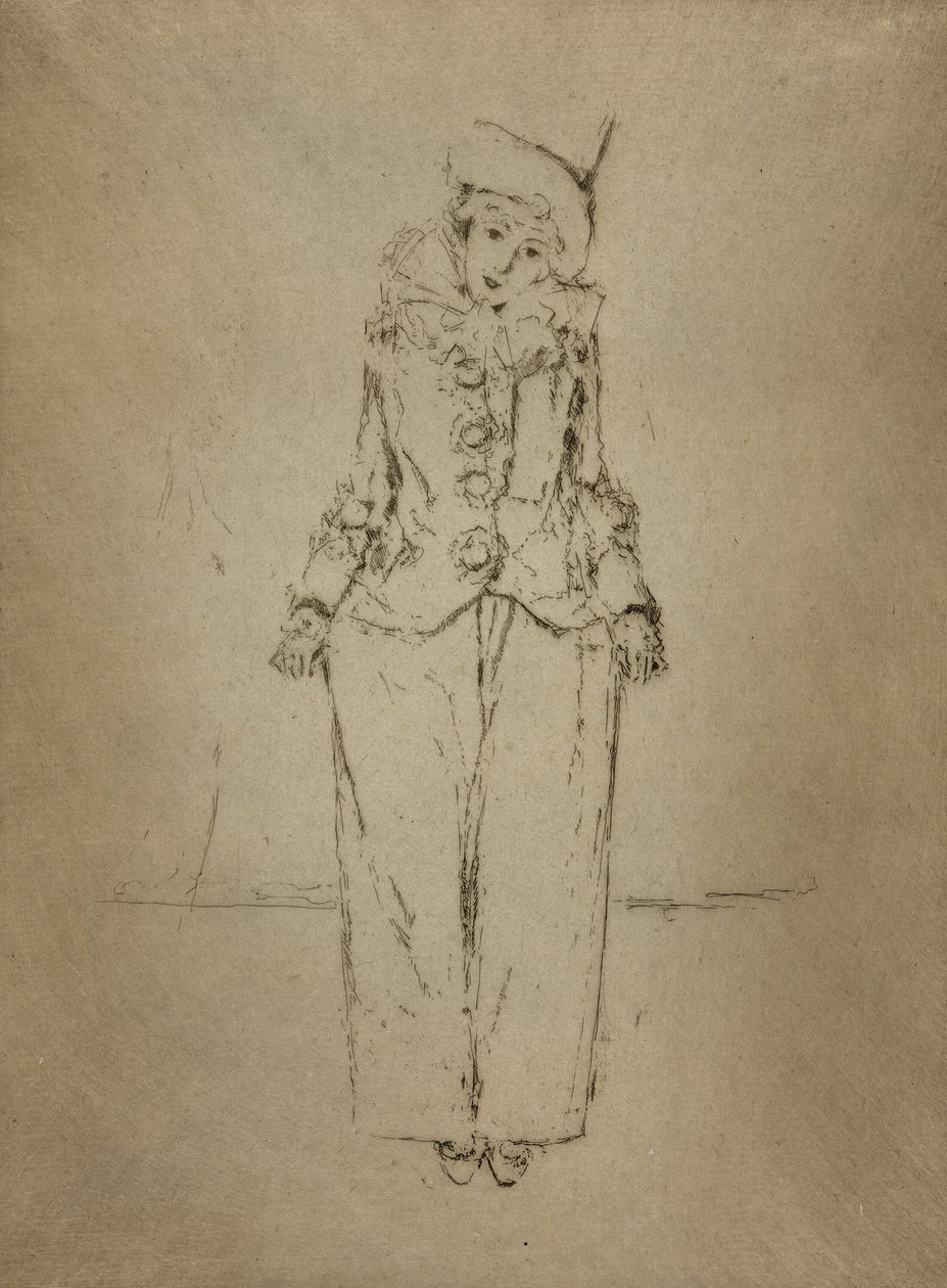 Pierrot en Pied, portret van Lady A. C. door Theodore Roussel