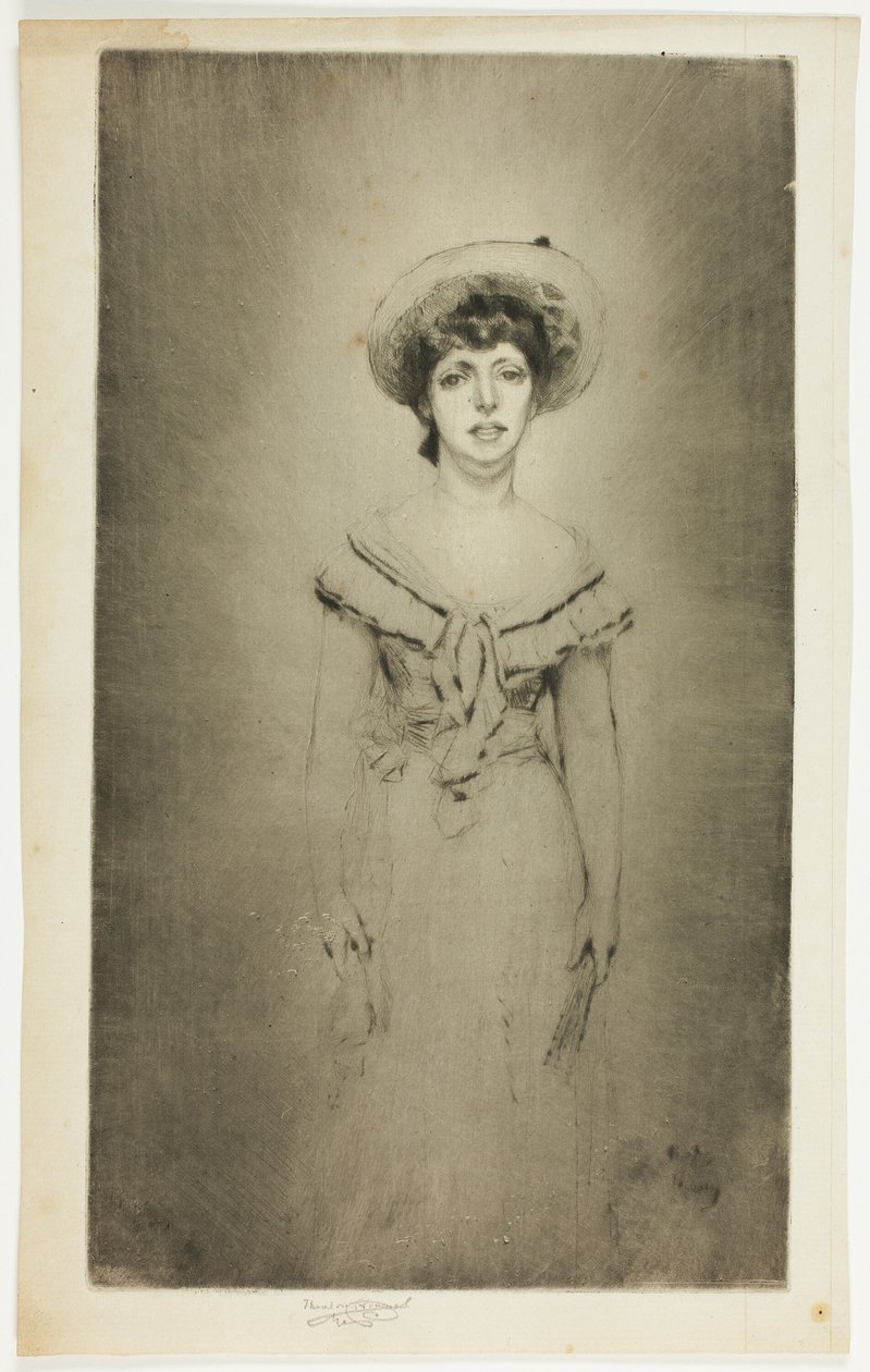 Portret van juffrouw Hetty Pettigrew door Theodore Roussel