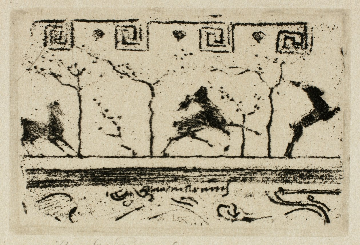 Herten, Een Studie voor de Decoratie van een Lijst (Derde Versie) door Theodore Roussel