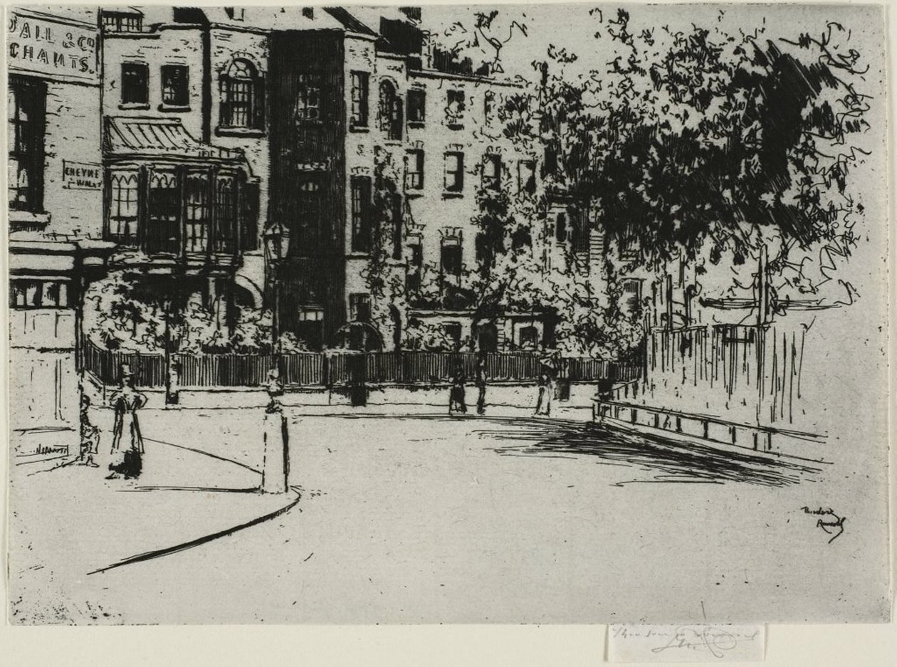 De Hoek van Cheyne Walk, Chelsea door Theodore Roussel