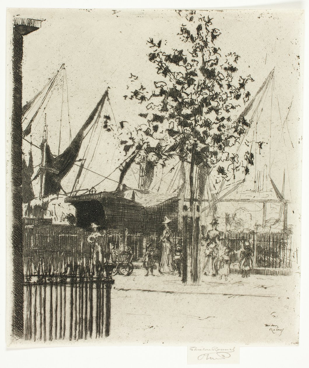 De Hoek van Luna Street, Chelsea Embankment door Theodore Roussel