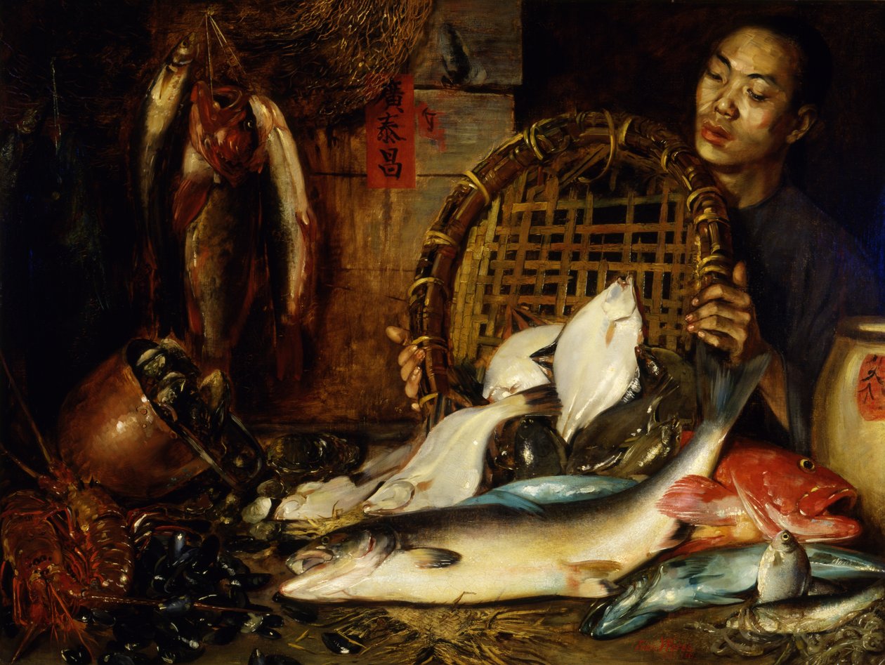 De Chinese visboer door Theodore Wores