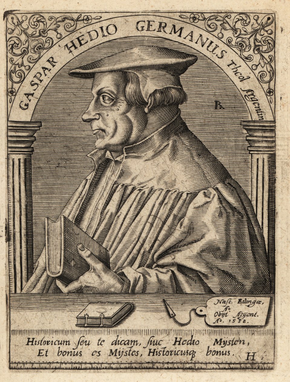 Caspar Hedio door Theodore de Bry