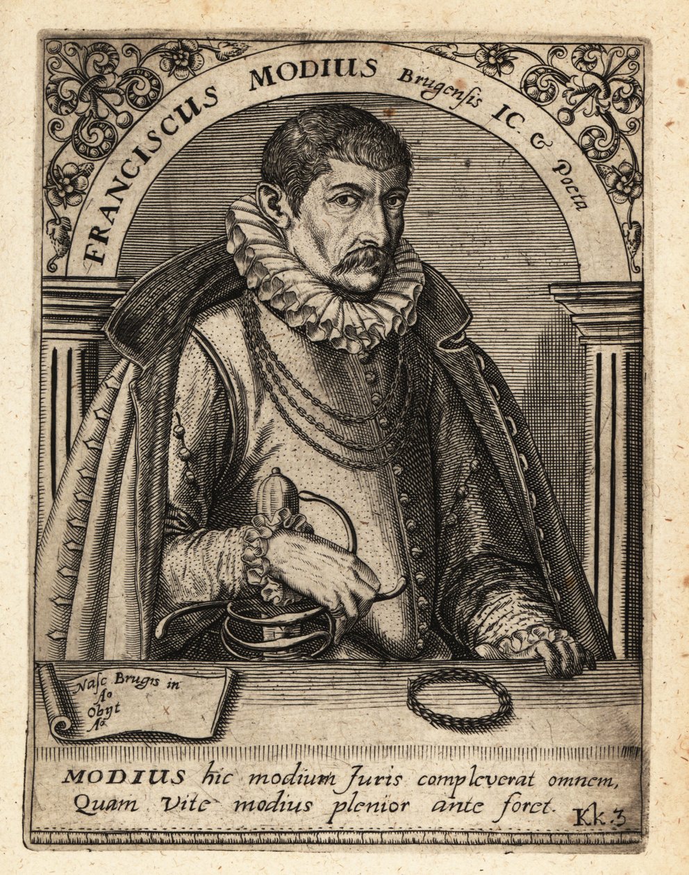 Francois Modius, Vlaamse jurist en humanist door Theodore de Bry