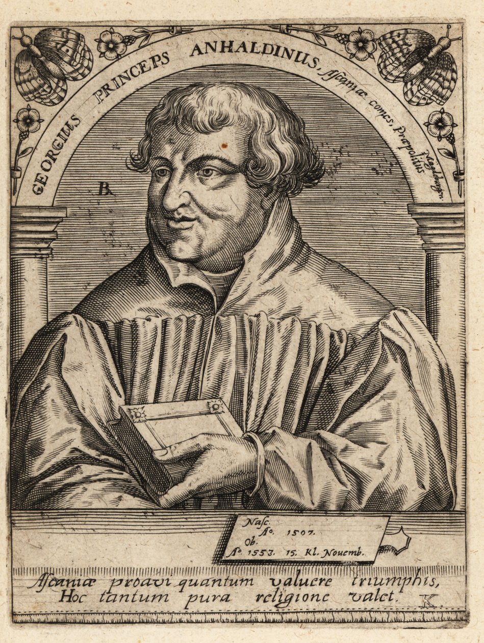 George III, prins van Anhalt-Dessau door Theodore de Bry