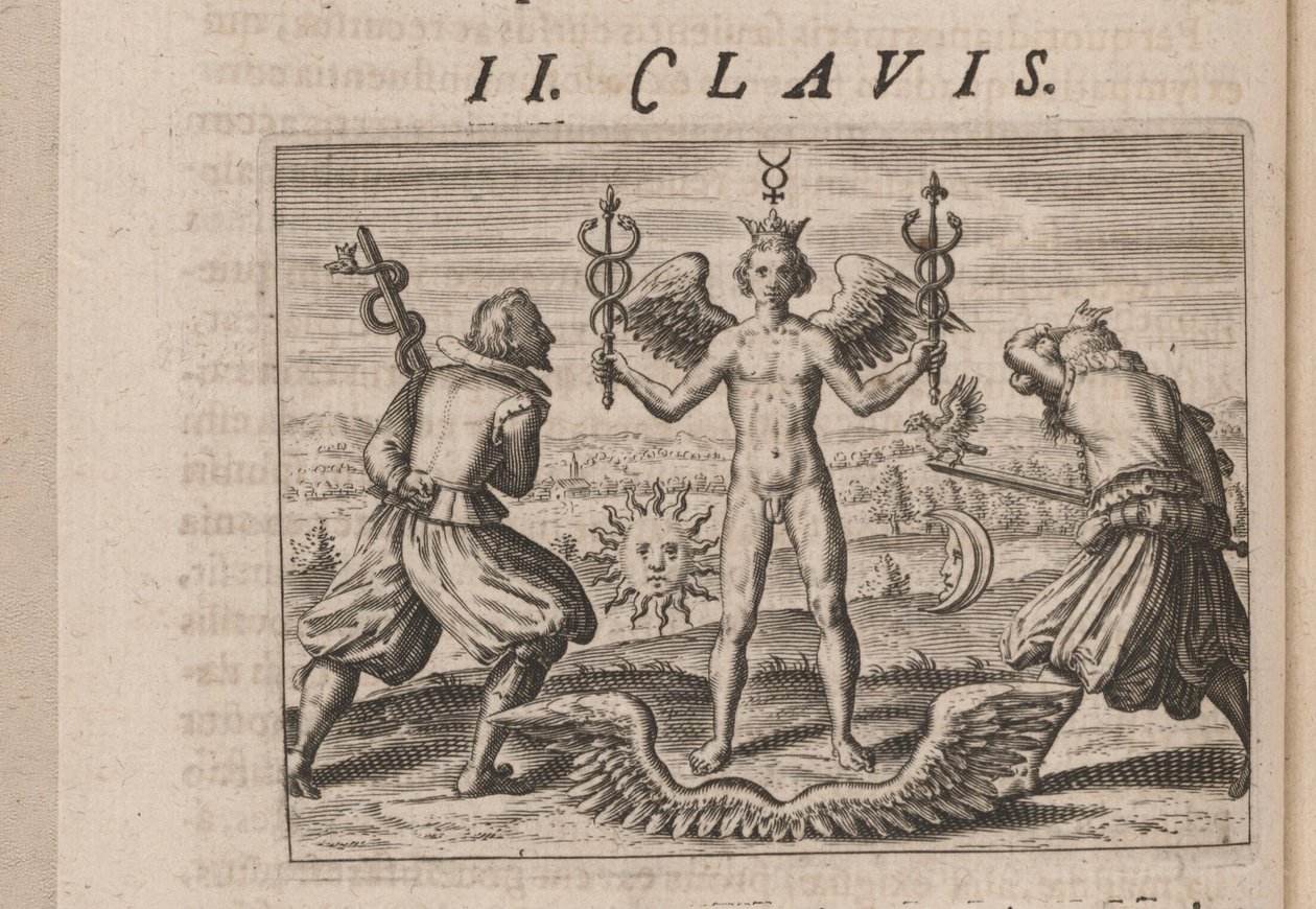 Illustratie voor Tripvs avrevs, hoc est, Tres tractatvs chymici selectissimi door Theodore de Bry
