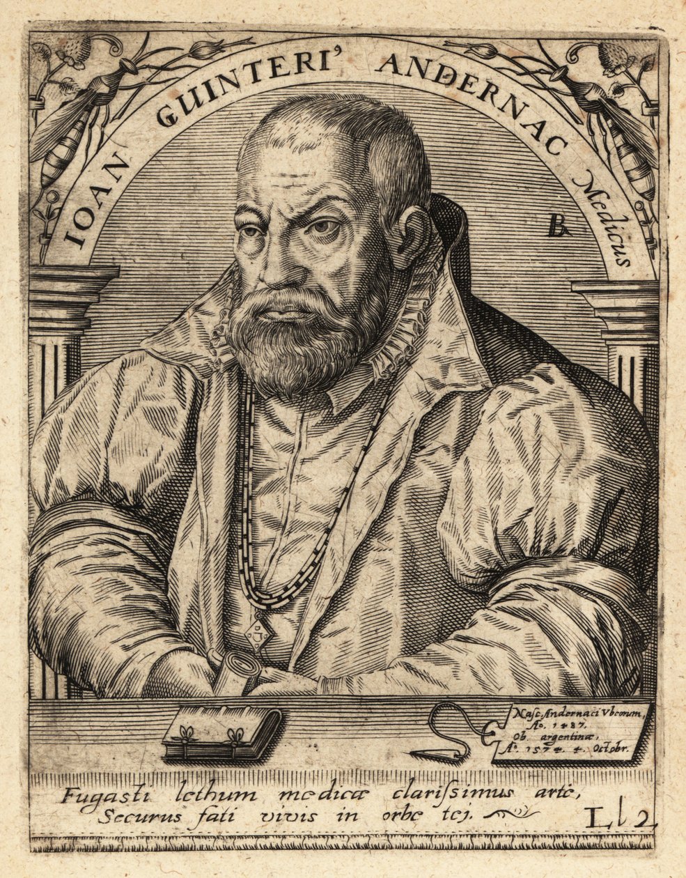 Johann Winter von Andernach, Duitse arts door Theodore de Bry
