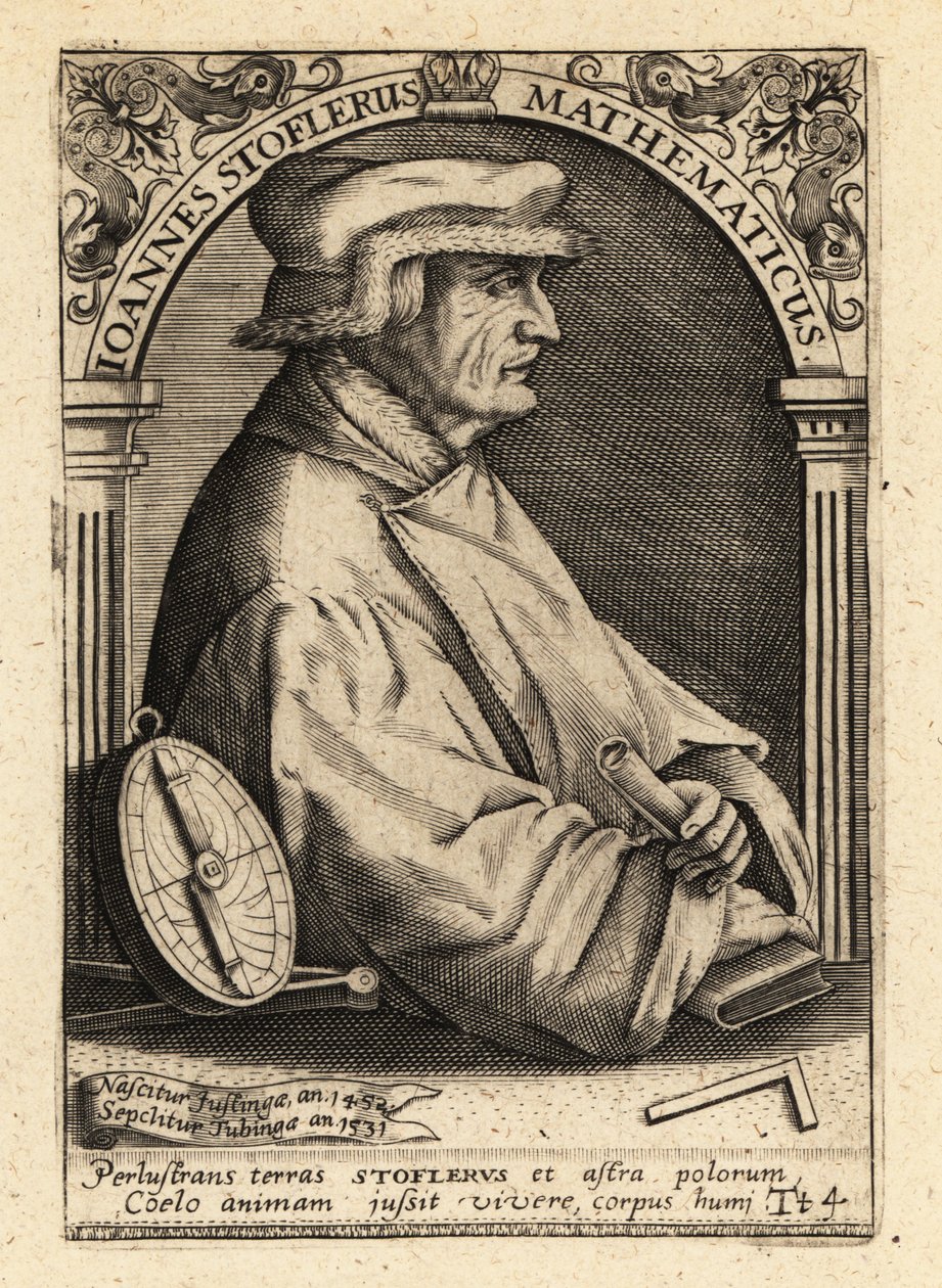 Johannes Stoffler, Duitse wiskundige door Theodore de Bry