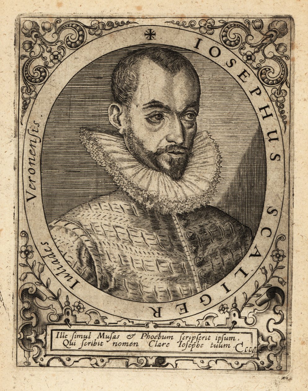 Joseph Justus Scaliger, Franse religieuze leider door Theodore de Bry