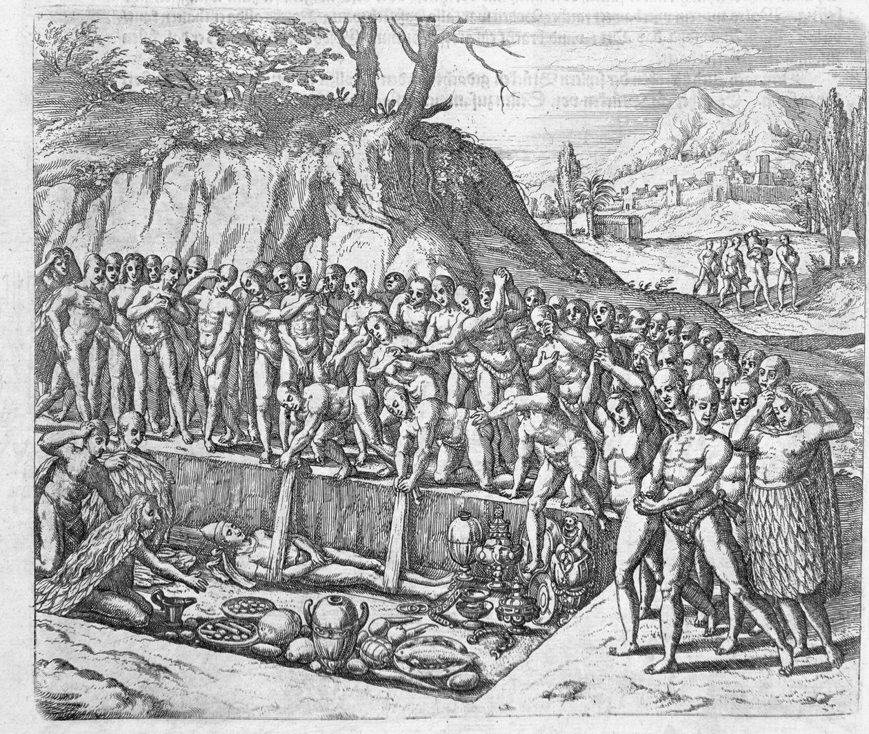 Begrafenismethode van Peruaanse koningen en adel uit Girolamo Benzoni
