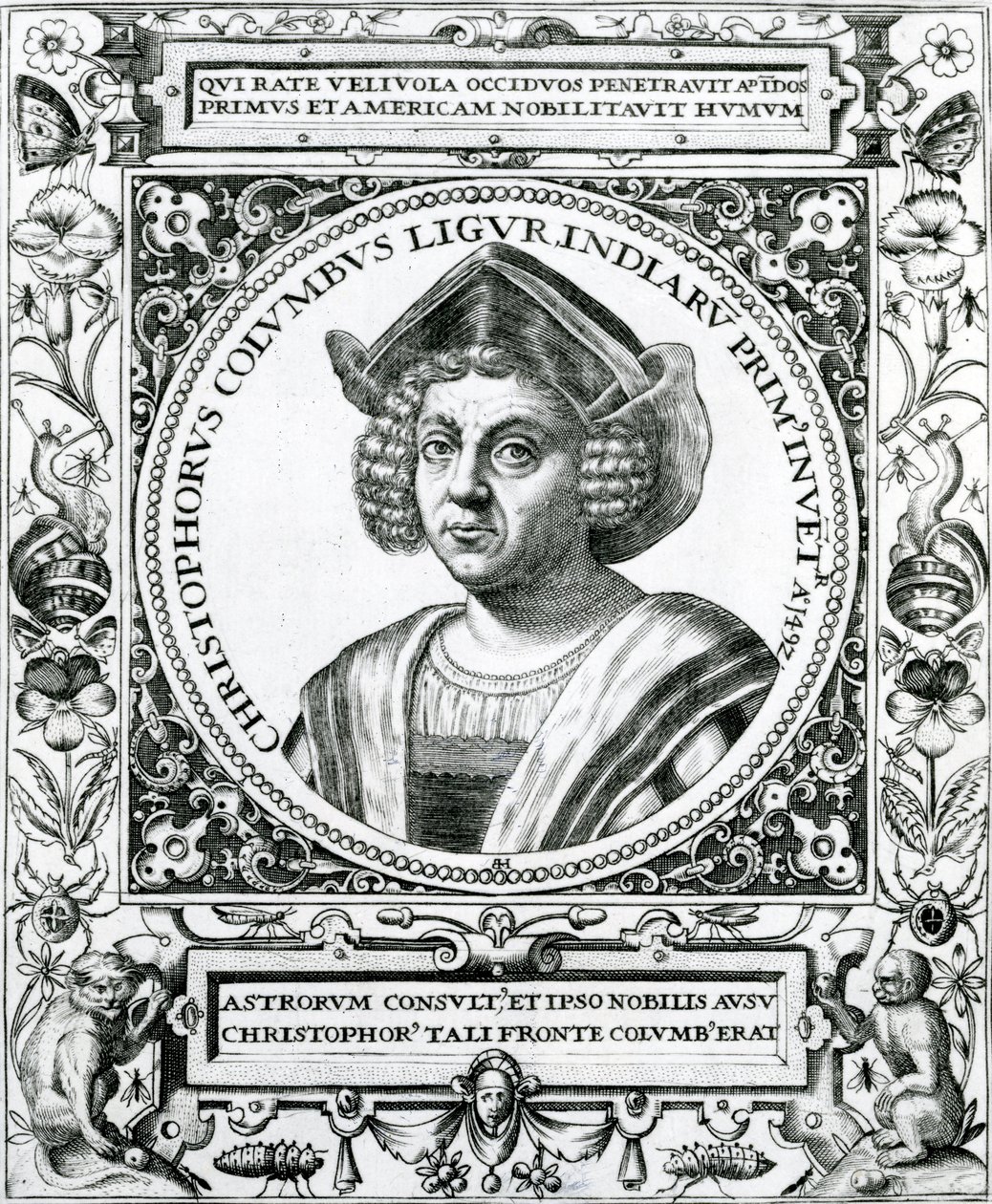 Portret van Christoffel Columbus (1451-1506) uit 