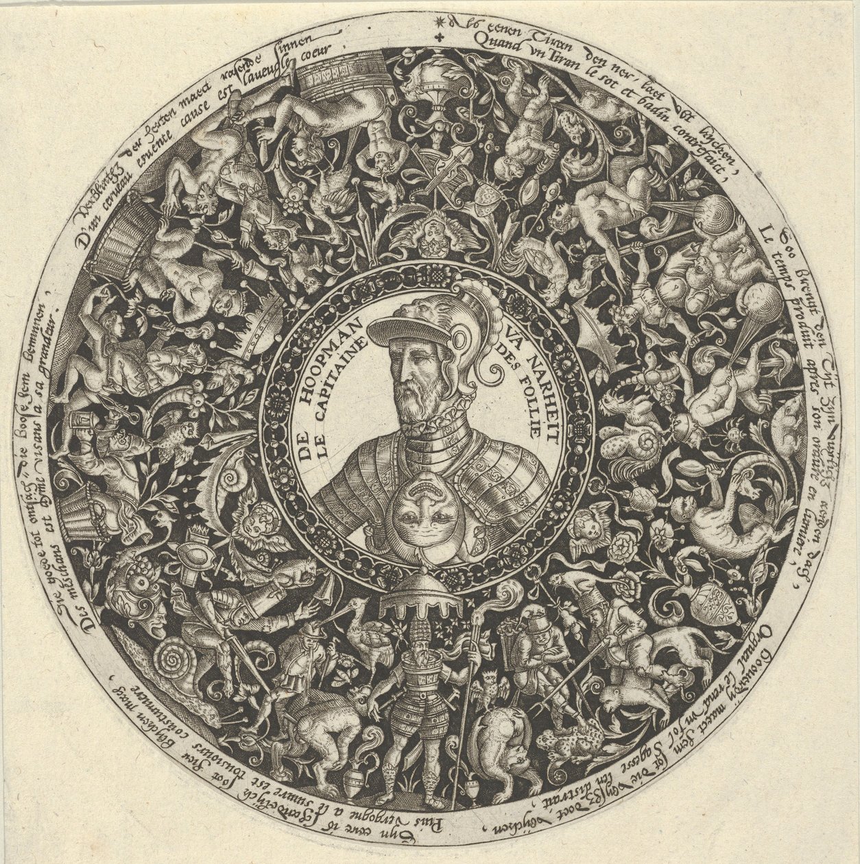 Portret van de Hertog van Alva, uit een Serie Tazza Ontwerpen, ca. 1588 door Theodore de Bry