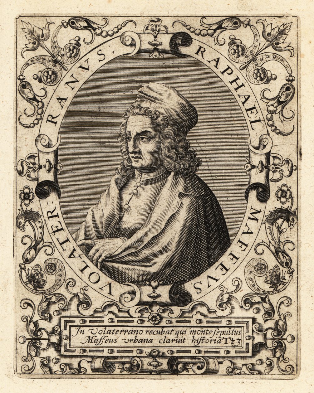 Raffaello Maffei, Italiaanse historicus door Theodore de Bry