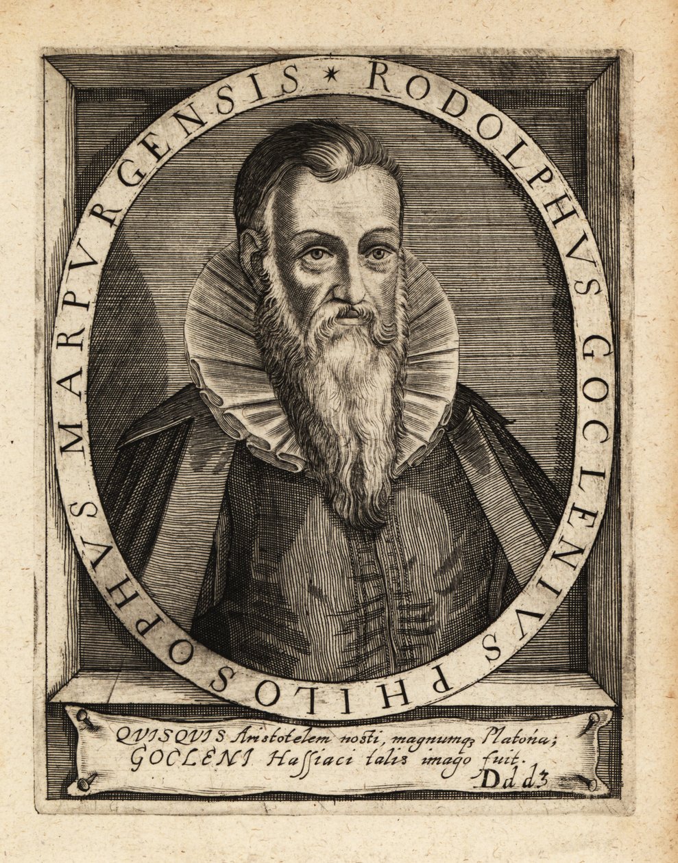 Rudolph Goclenius de Oudere door Theodore de Bry
