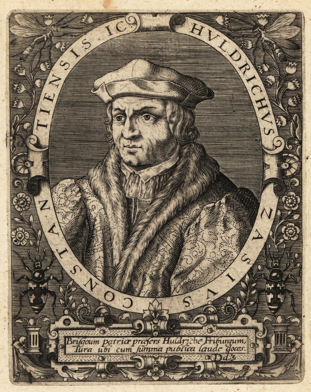 Ulrich Zasius door Theodore de Bry