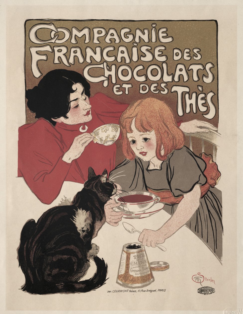 Compagnie Française des Chocolate et des Thés door Théophile Alexandre Steinlen