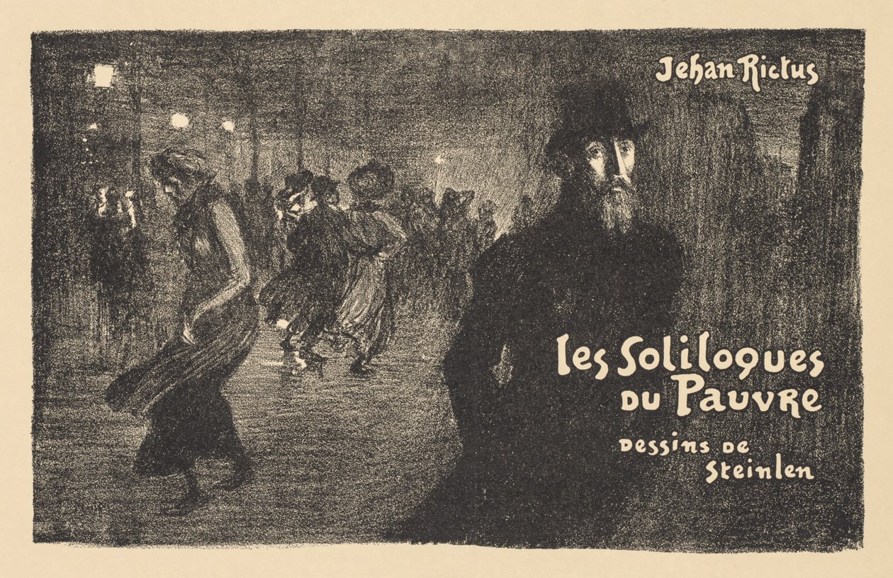 Parijs bij nacht door Théophile Alexandre Steinlen