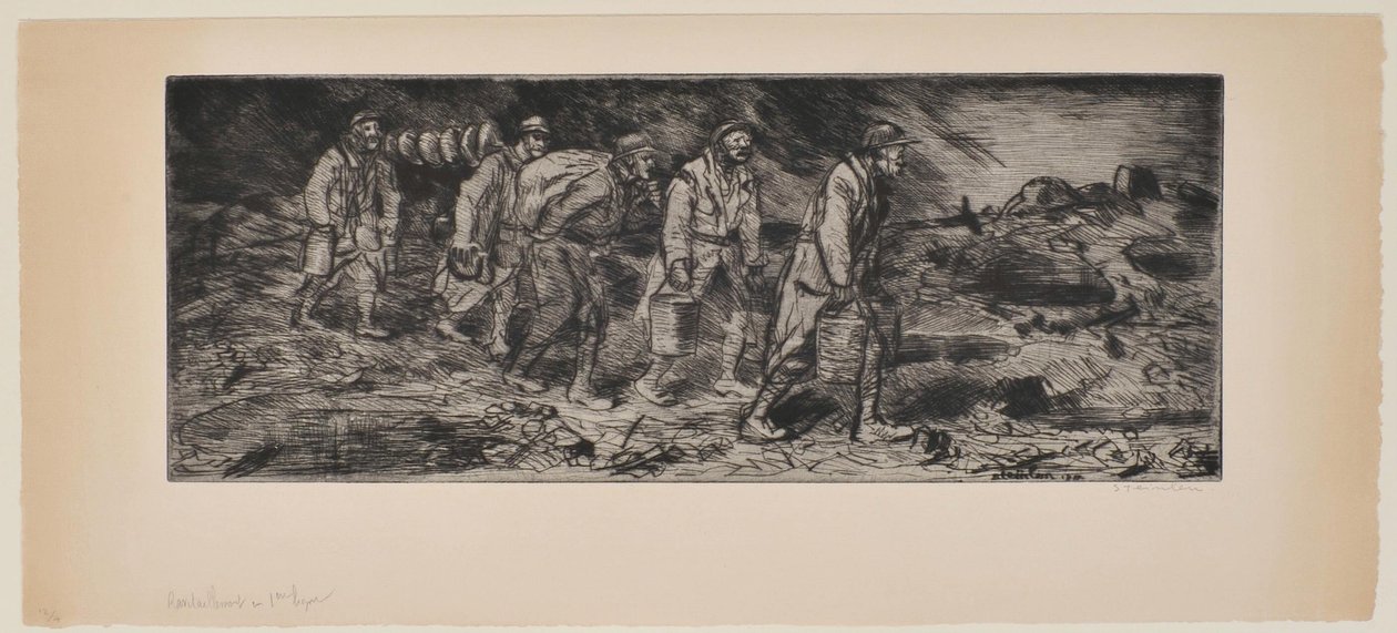 Bevoorrading in de frontlinie door Théophile Alexandre Steinlen