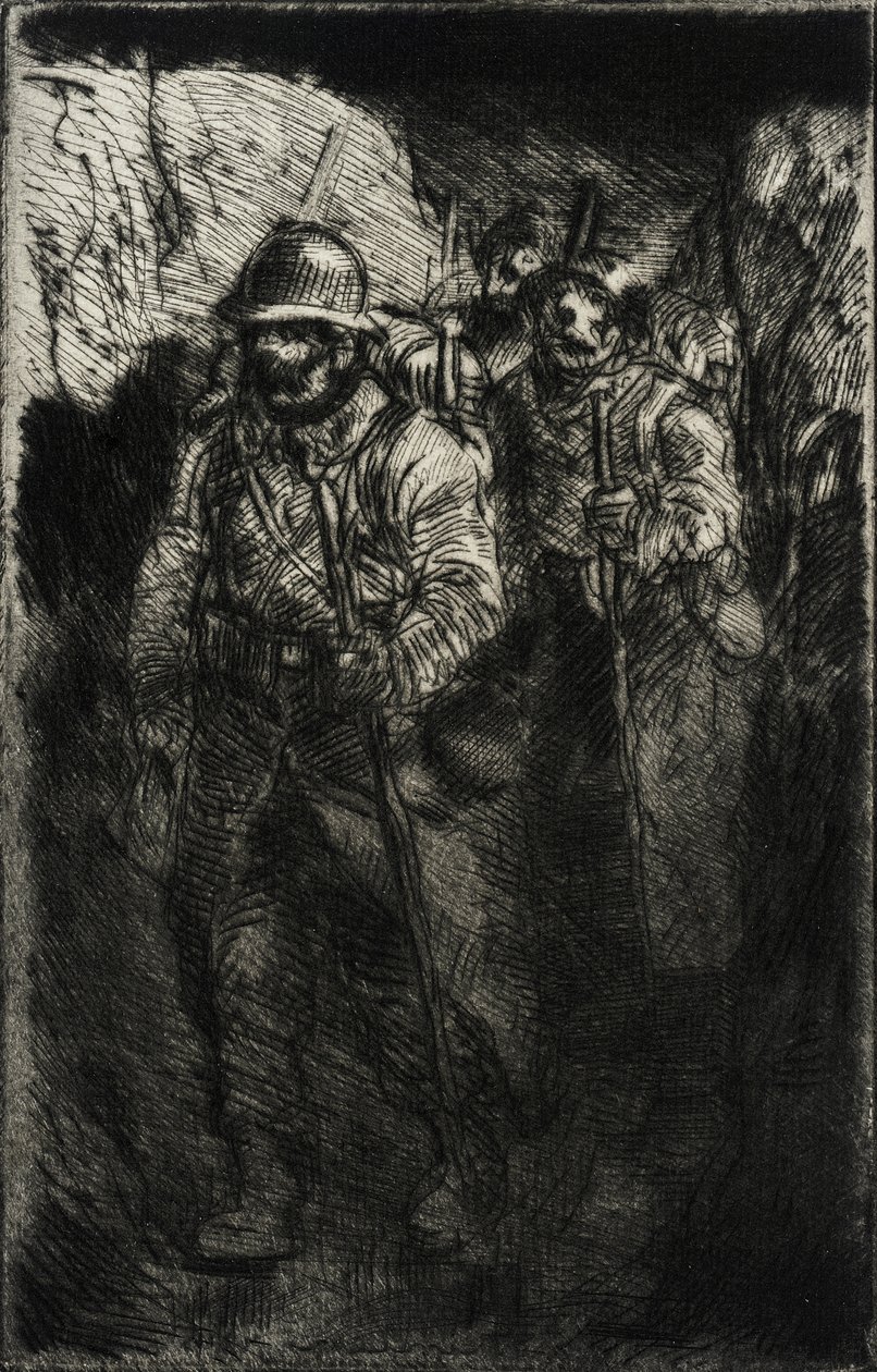 Lopende soldaten door Théophile Alexandre Steinlen