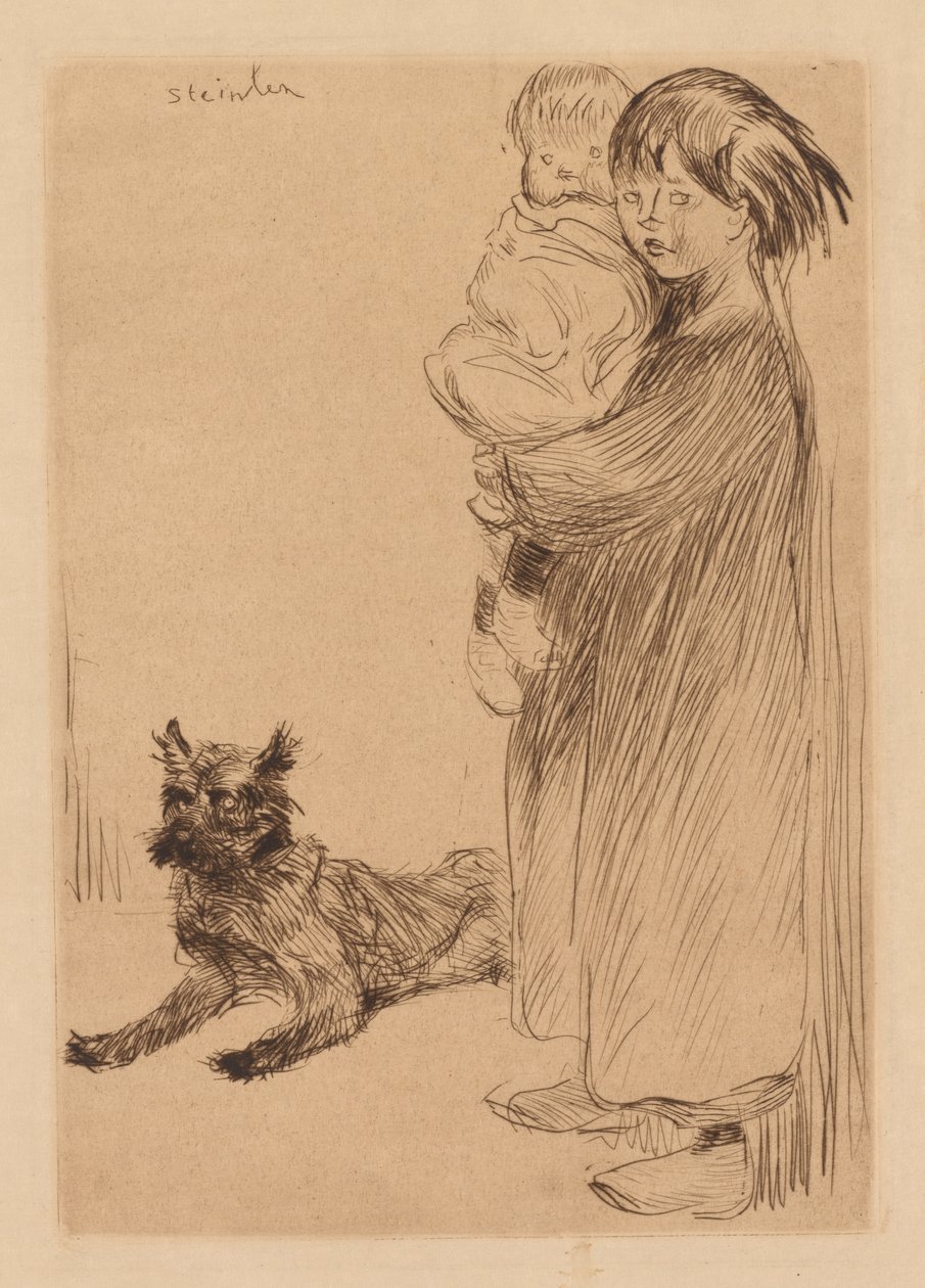 De grote zus (La Grande Soeur) door Théophile Alexandre Steinlen