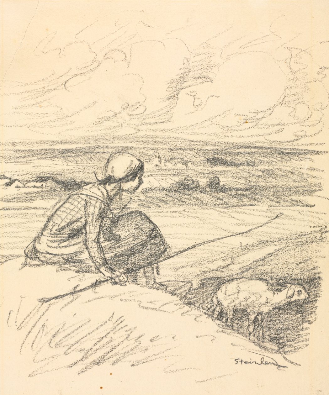 De herderin door Théophile Alexandre Steinlen