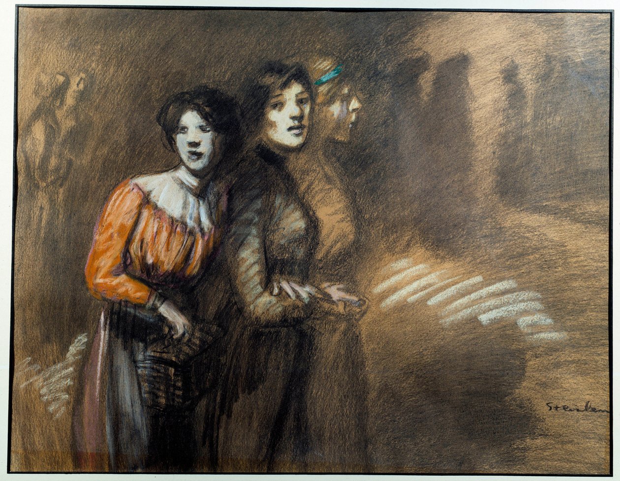 Drie kruimels door Théophile Alexandre Steinlen