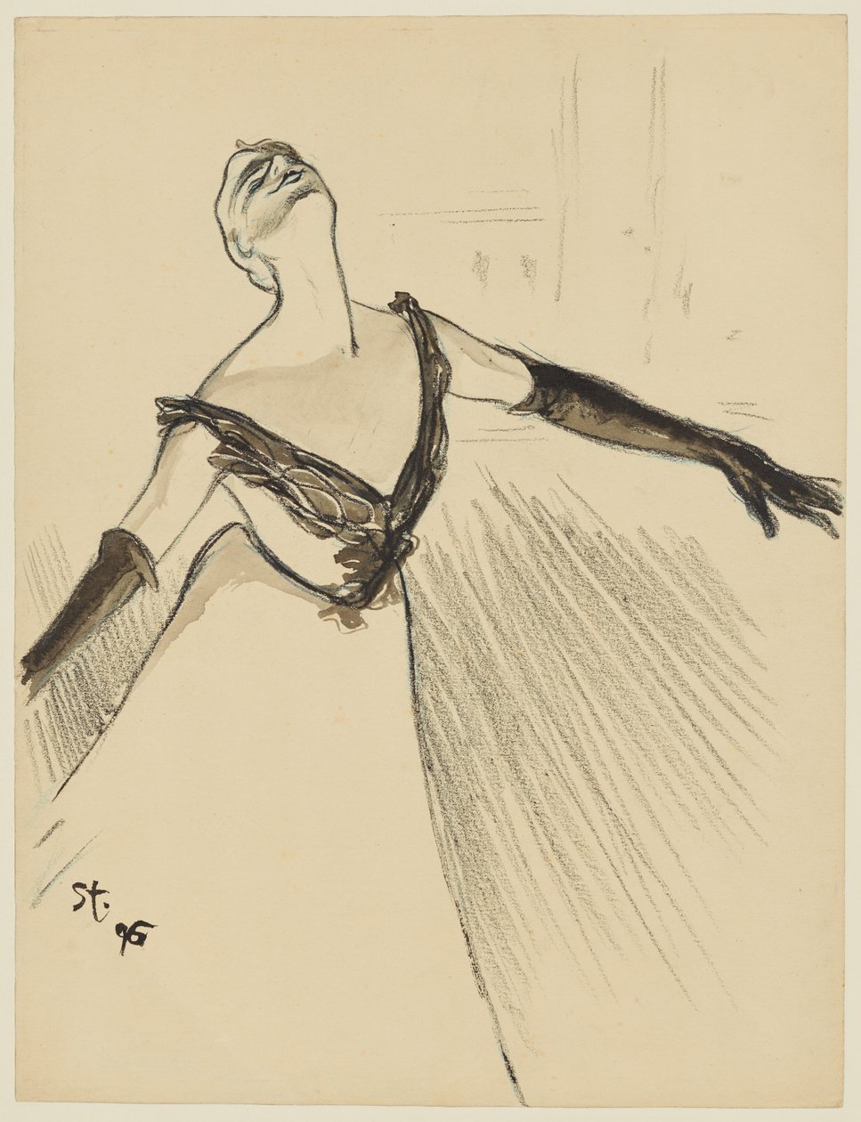 Yvette Guilbert door Théophile Alexandre Steinlen