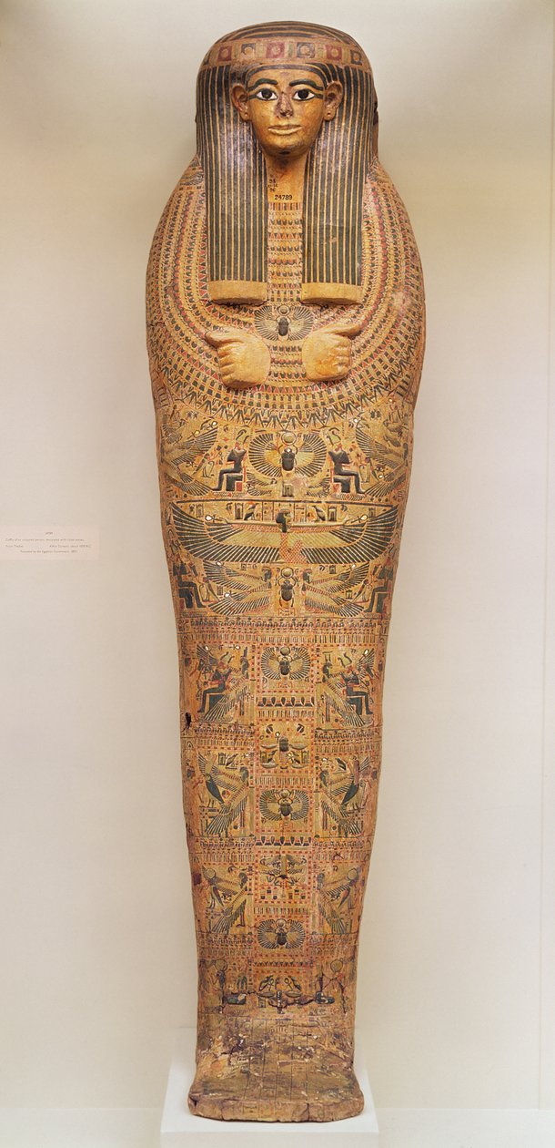 Egyptische kist van een naamloze persoon versierd met rituele scènes, ca. 1050 v.Chr. door Third Intermediate Period Egyptian