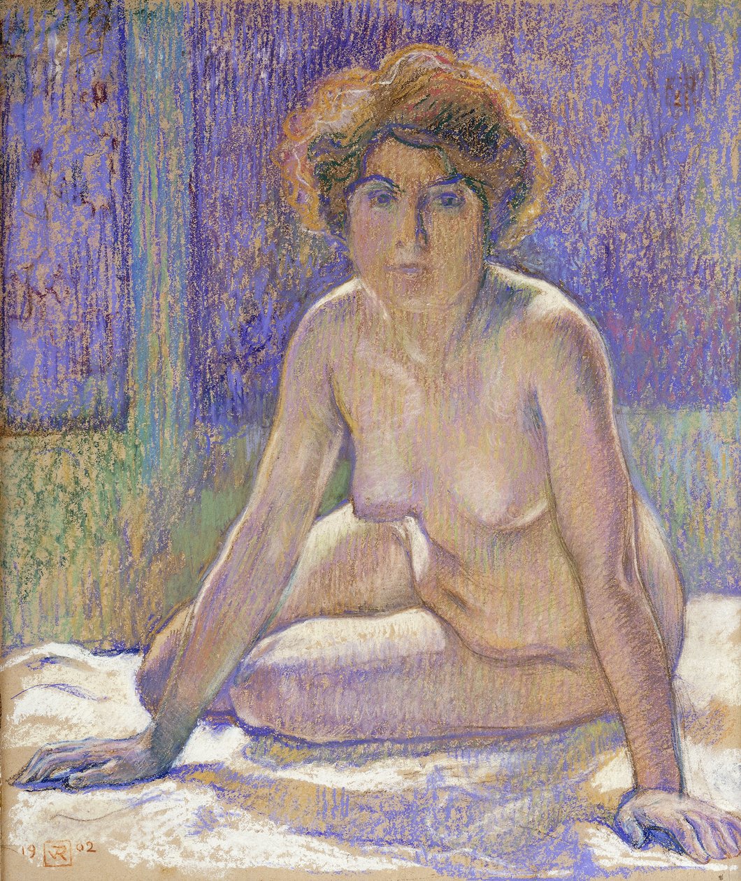 Zittende naakte vrouw, ca. 1912 door Théo van Rysselberghe